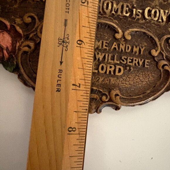 Vintage Home Blessings Wall Plaque Floral Design Inspirational Text - Picture 4 of 6